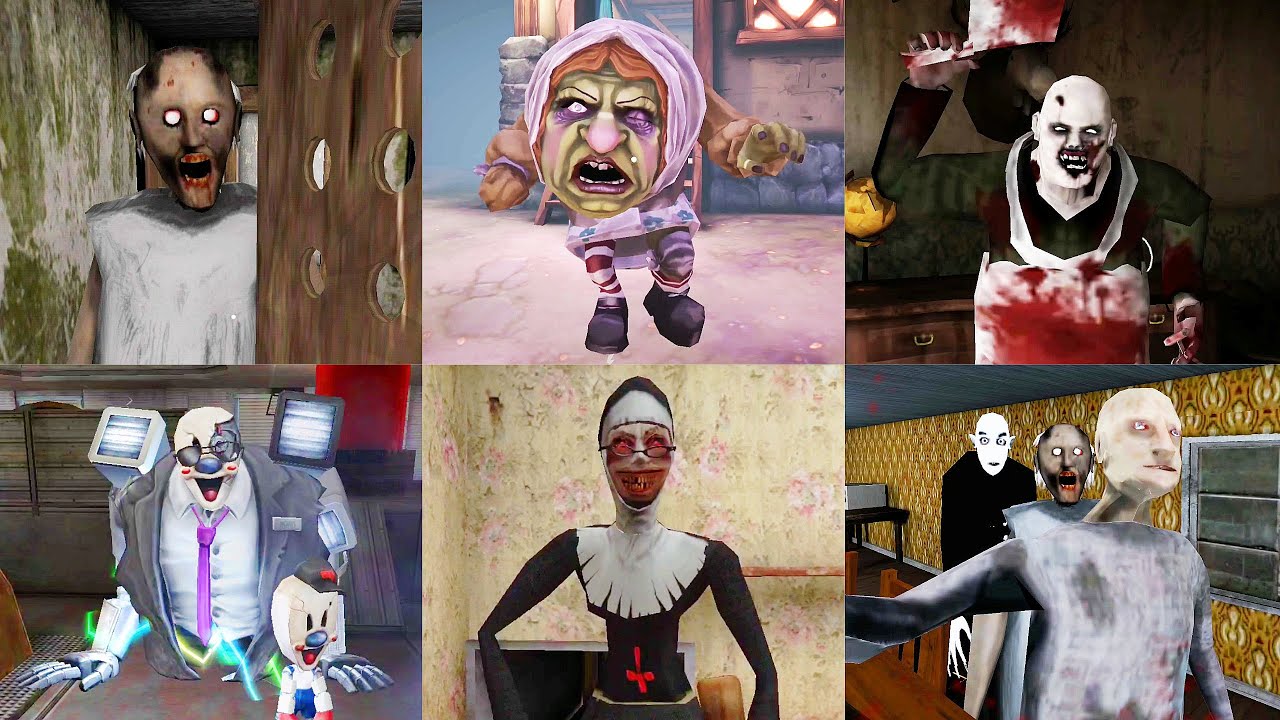 V+ Jumpscares #83 | Granny 4 Unofficial vs Witch Cry 2 vs Psychopath Revamp vs Ice Scream 8 & More