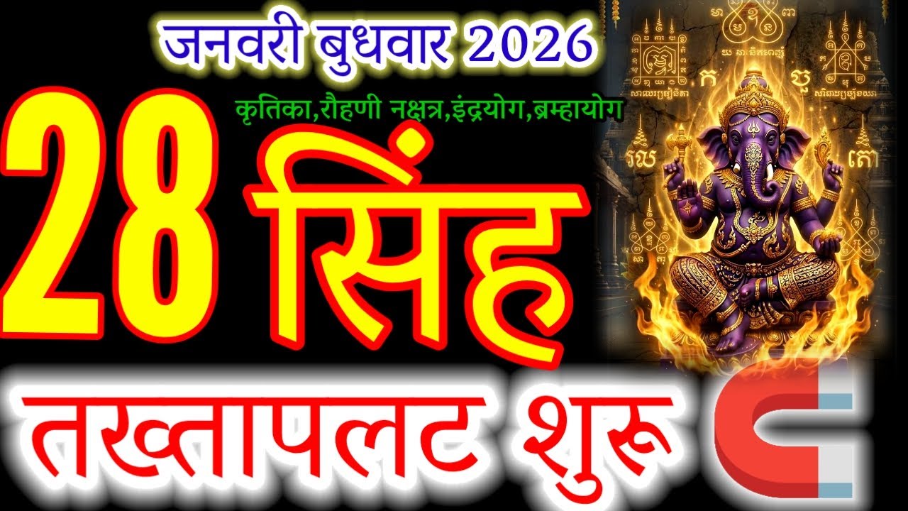 Singh Rashi: 28 January 2026 | Sher ki Tarah Chamkegi Kismat! 🦁 Takhtapalat Shuru!#Singh#leo#rashi 