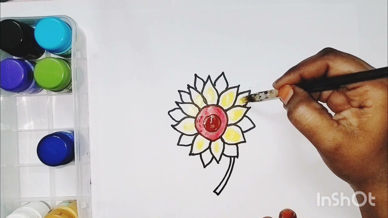 How to draw sunflower easily..... please subscribe my channel 