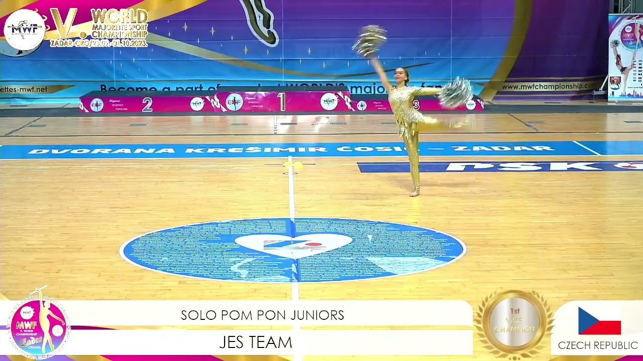 MWF/ 🏆 WORLD 1st VICE CHAMPION 2023. 🏆SOLO POM PON JUNIORS/ JES TEAM-CZ