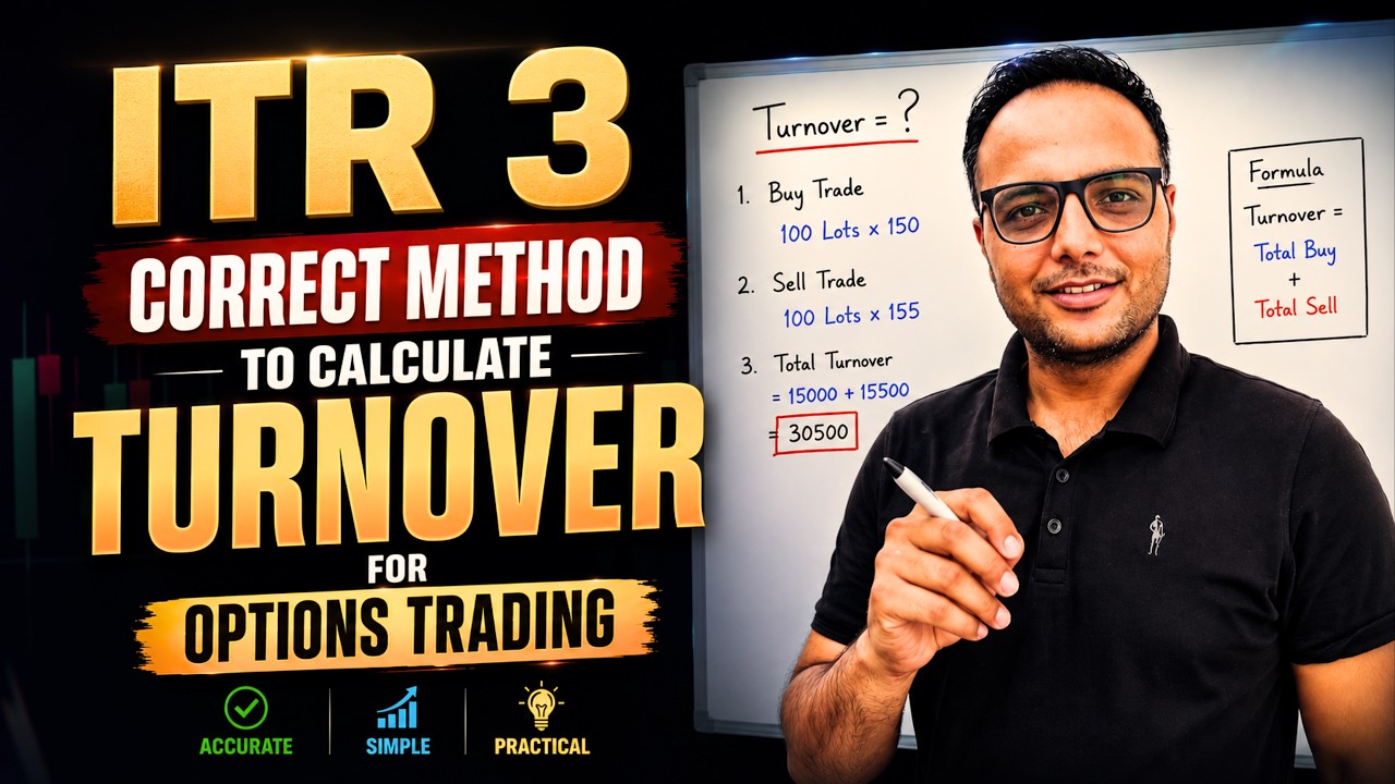 Turnover calculation for Options Trading for ITR 3 | Correct Method 2026