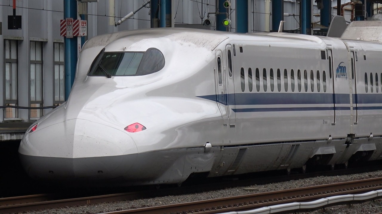 山陽新幹線 新岩国駅 N700系P4編成発車