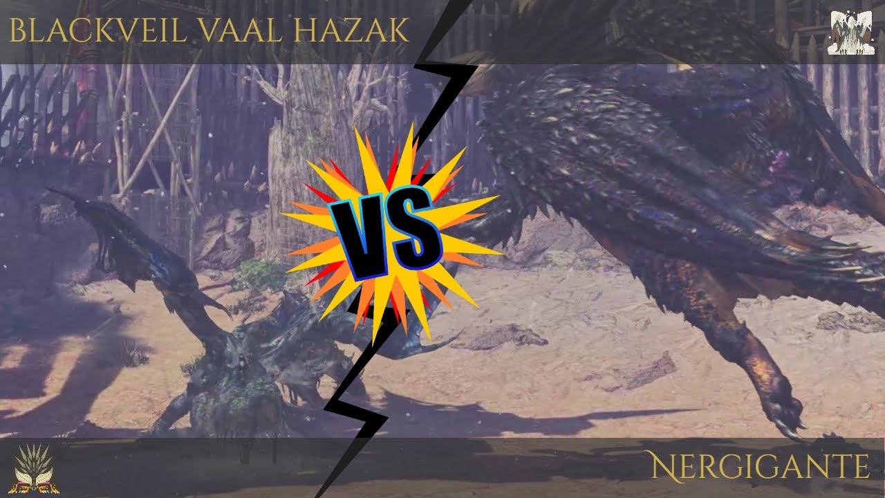 Blackveil Vaal Hazak VS AT Nergigante (FULL FIGHT) - Iceborne Elder Dragon Tournament
