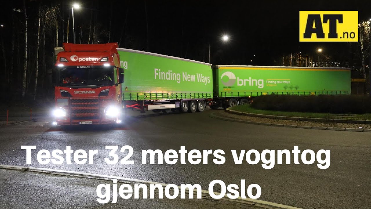 Statens vegvesen tester 32 meters vogntog i Norge
