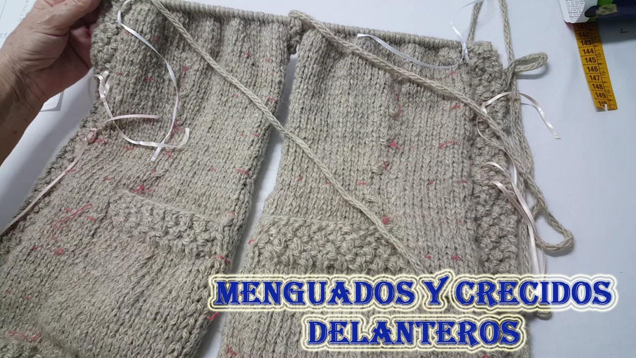 Chaqueta sencilla para mujer, menguados y crecidos delanteros, 6º paso
