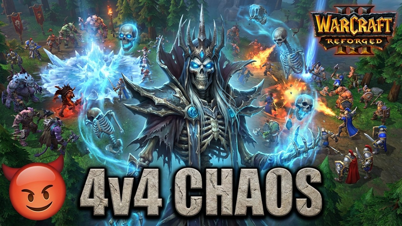 Warcraft 3 Reforged Undead (4v4) Random Team Game [Deutsch/German] Full WC3 Gameplay