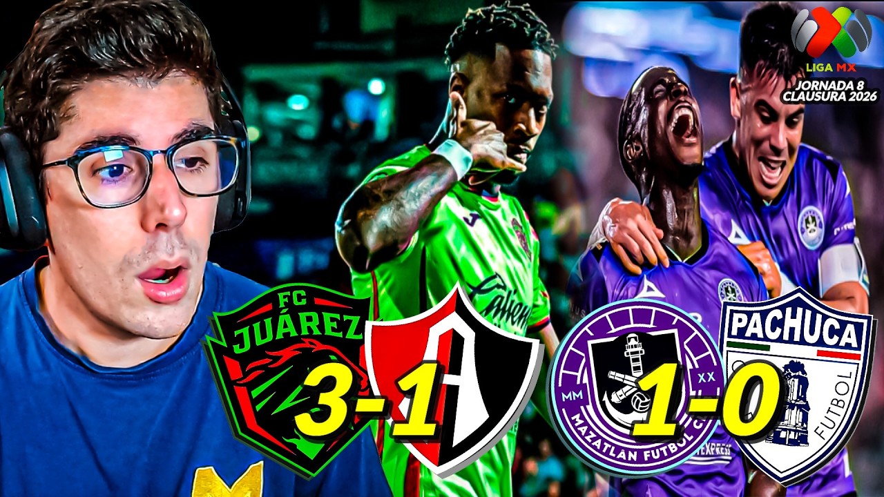 🟢 ¡Victoria Brava! ¡Ganaron los Cañoneros! 😲 Juarez 3-1 Atlas · Mazatlan 1-0 Pachuca | J8 CL2026