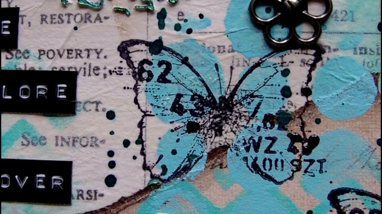 6 x 6 Mixed Media Challenge - Chevrons - #ArtfulEvidence