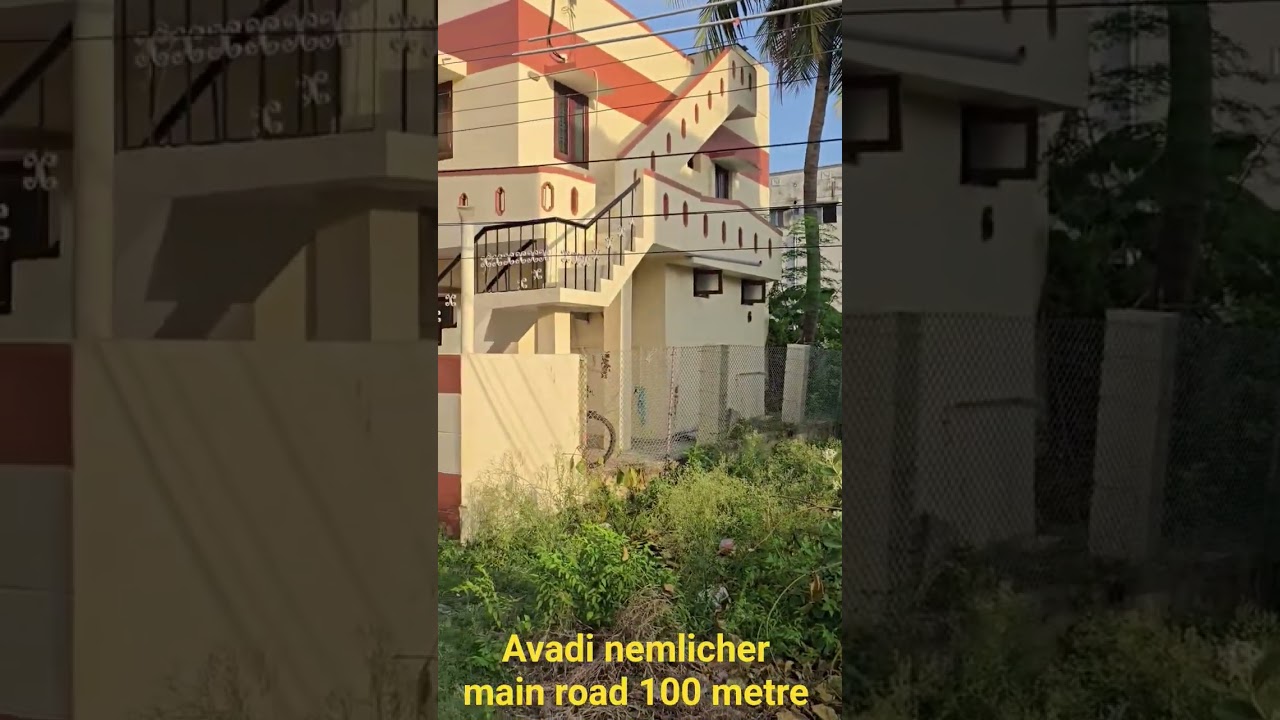 Avadi nemlicher main road 100 metre land sale north facing road 24 land size 42/50sf 9080575654