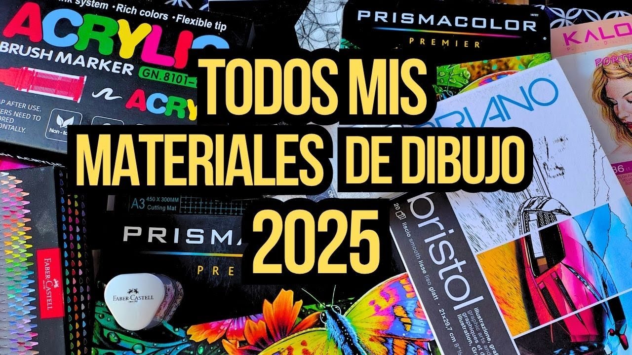 ESTOS SON LOS MATERIALES DE DIBUJO QUE USÉ EN 2025 | cristadraw