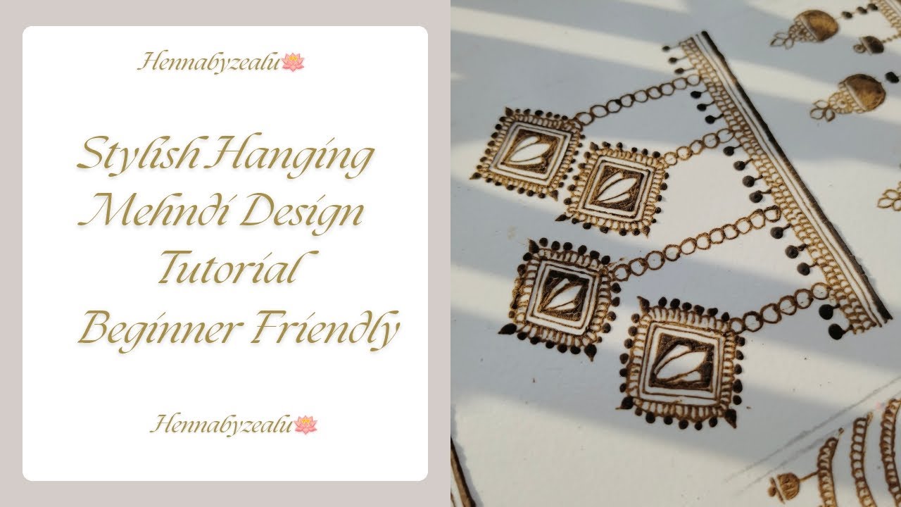 Simple Hanging Mehndi Pattern Tutorial | Easy Mehndi for Beginners