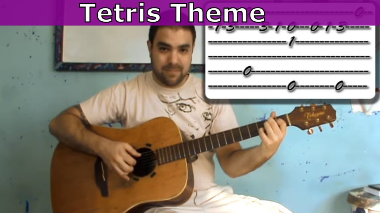 Tutorial: Tetris Theme (Korobeiniki) - Fingerstyle Guitar w/ TAB