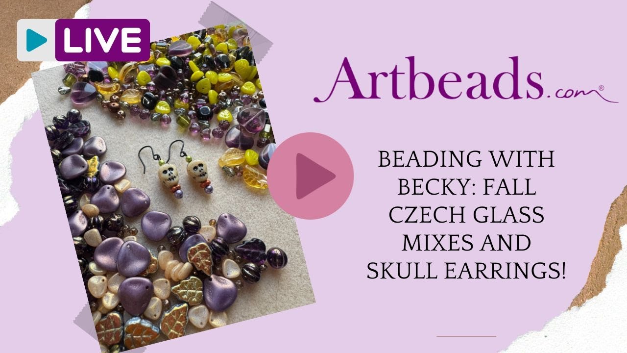 Beading with Becky: Fall Czech Glass Mixes and Skull Earrings