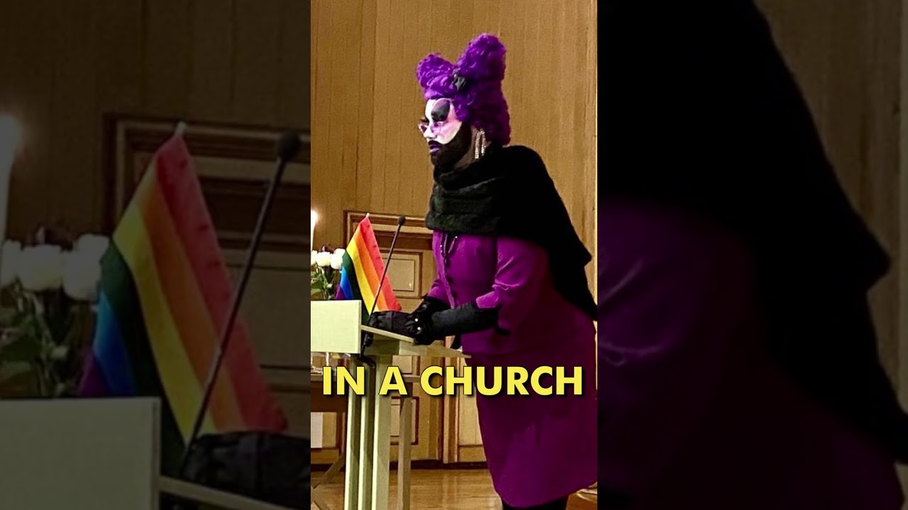DRAG QUEENS IN CHURCHES! 🤦&zwj;♂️ #christianity #christian #church #lgbt #islam #god #liberal #dragqueen