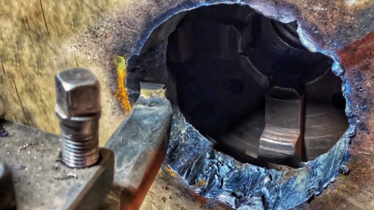 Satisfying Metal Restoration ⚙️ | Perfect Drilling on Heavy Rusted Plate