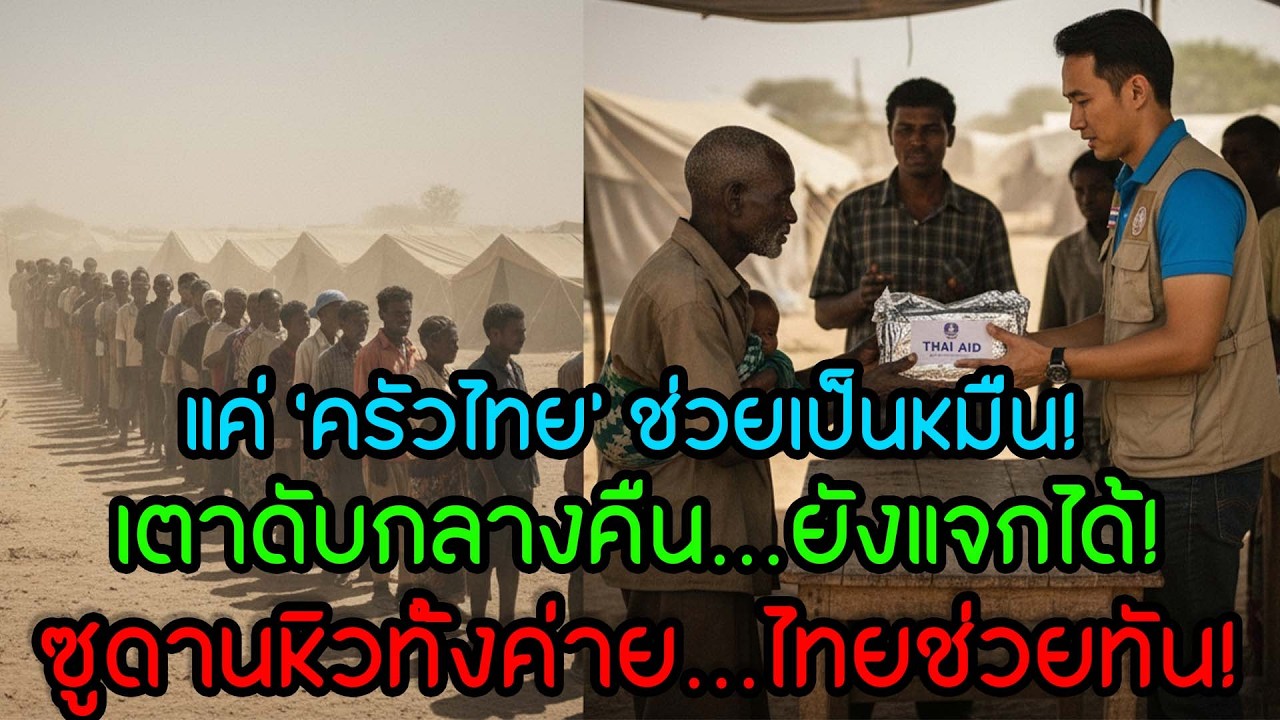 เตาดับกลางคืน แต่ยังแจกได้! เบื้องหลัง “100,000 กล่อง/วัน” ที่ซูดาน