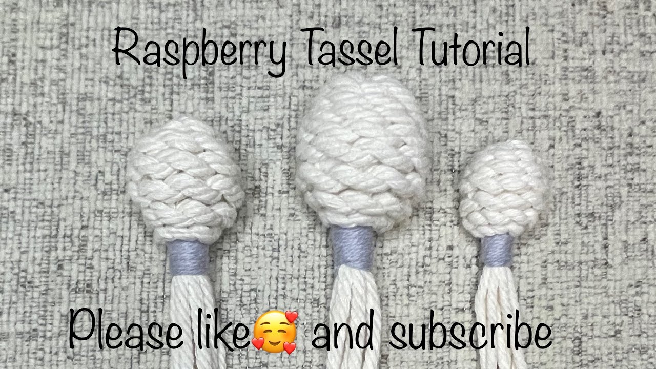 #DIY #Macrame #tutorial Raspberry tassel knot