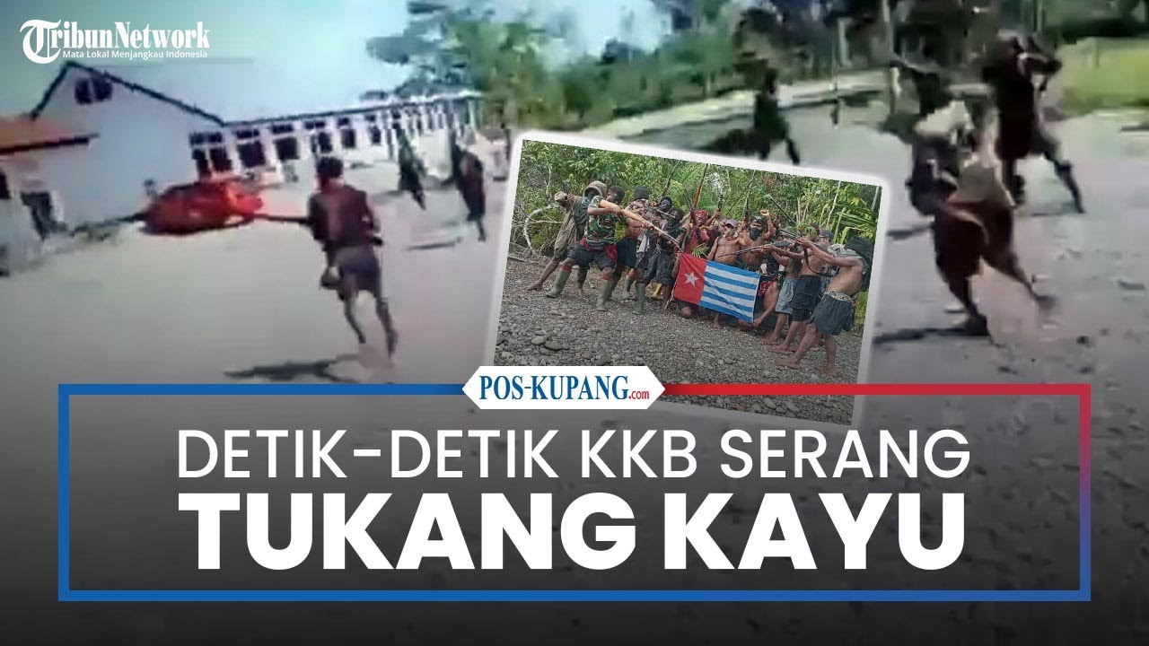 Video Detik-detik KKB Serang Tukang Kayu di SMP YPK Yakpesmi Yahukimo