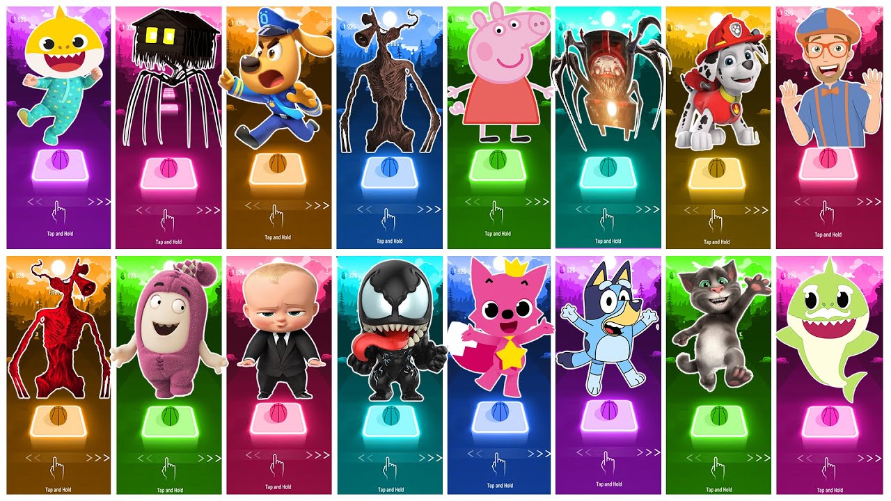 Baby Shark and Pinkfong friends All Video Megamix 🆚Oddbods 🆚 Cocomelon 🆚 Bluey Bingo 🎶 Who Will Win?