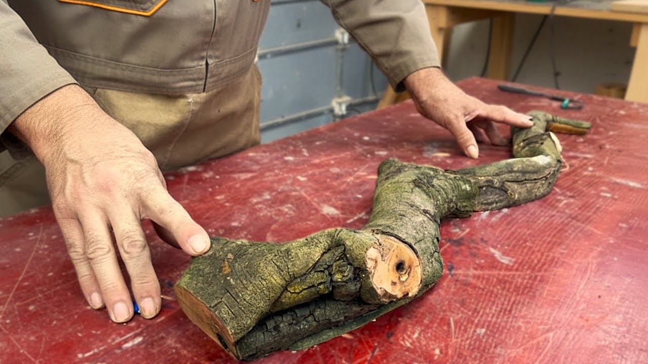 Talented Young Carpenter: Use Oddly Curved Tree Branches To Create A Highlight For The Table!