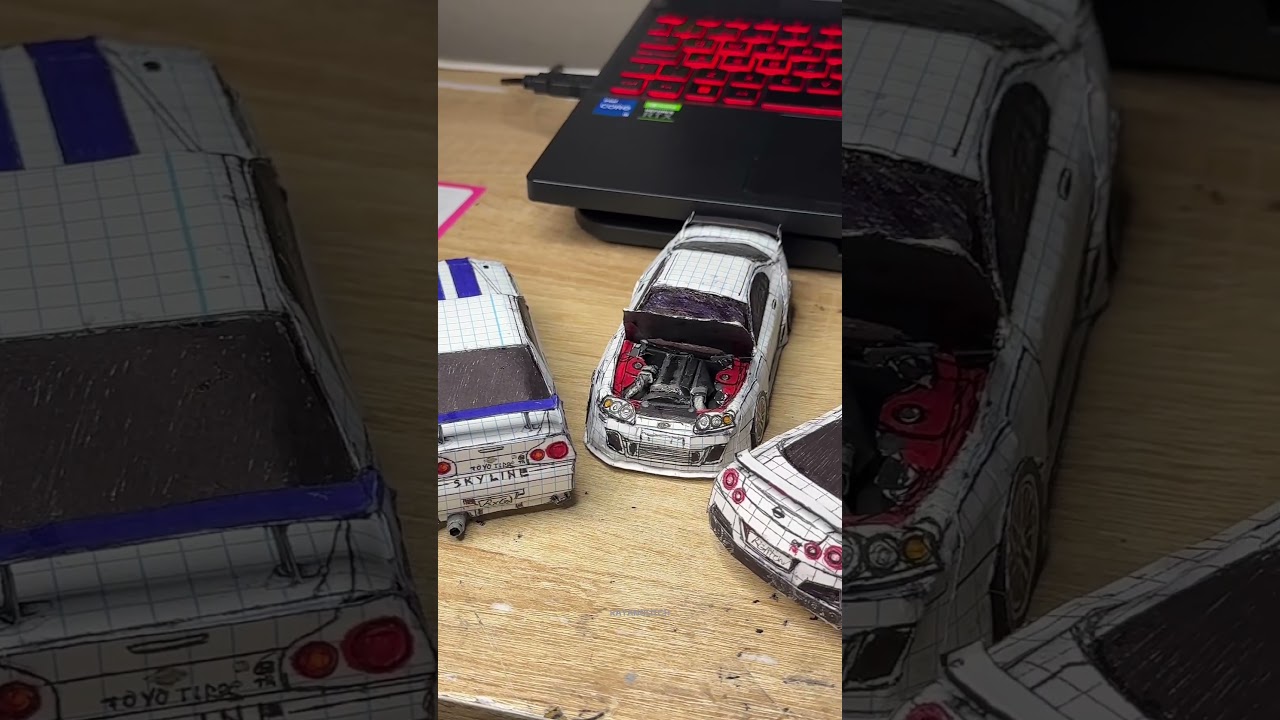 Tutorial in profile #nissangtrr35 #papercraft #paper #viral #fyp