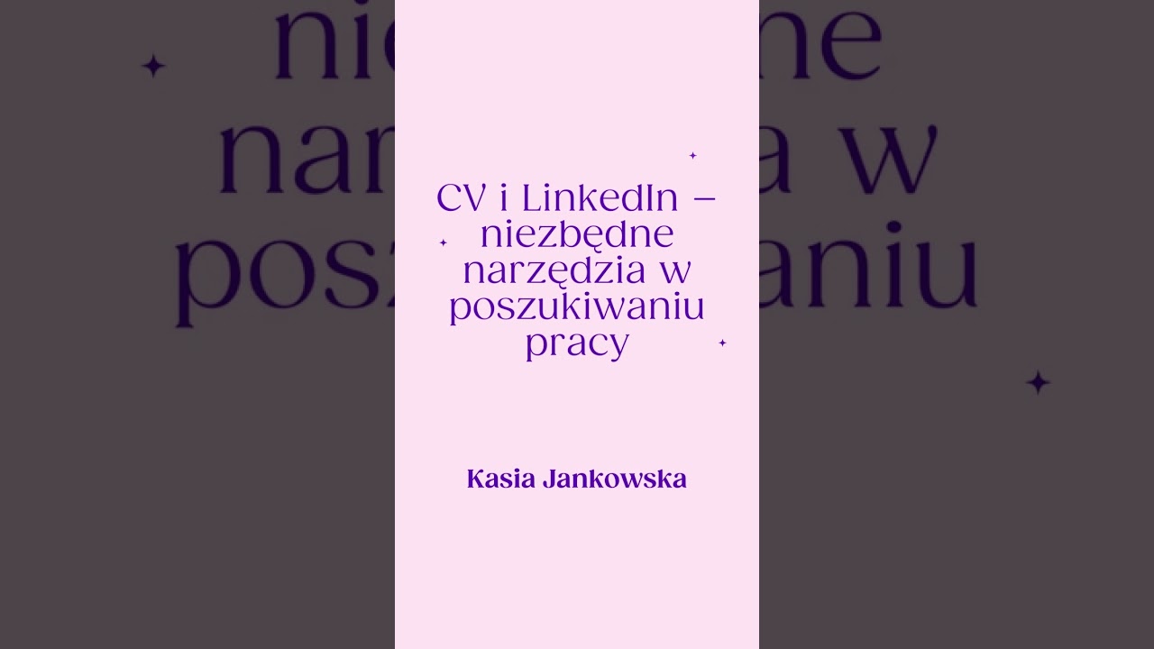 Webinar: CV i LinkedIn &ndash; niezbędne narzędzia w poszukiwaniu pracy &ndash; Grow UP #Shorts