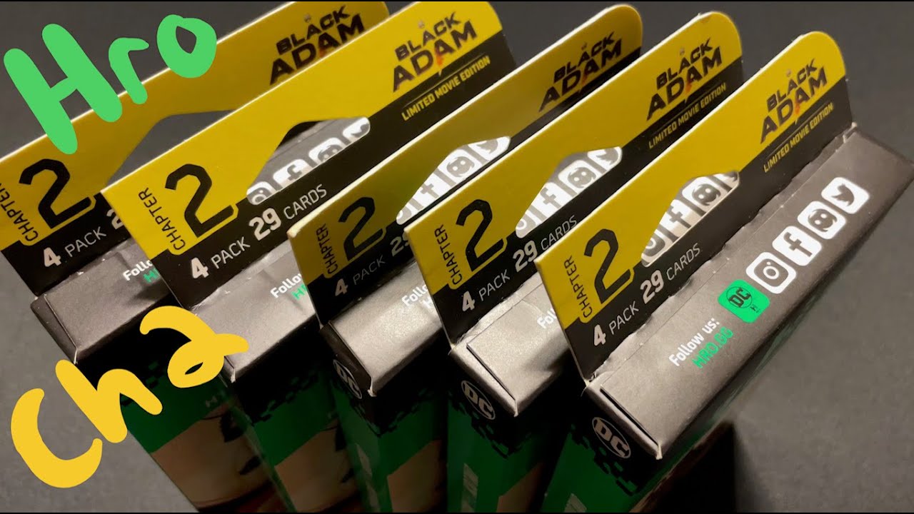 Cracking 5 hanger packs of Hro DC Ch 2 4 Pack Boxes Unlock the Multiverse Black Adam Hybrid NFTs