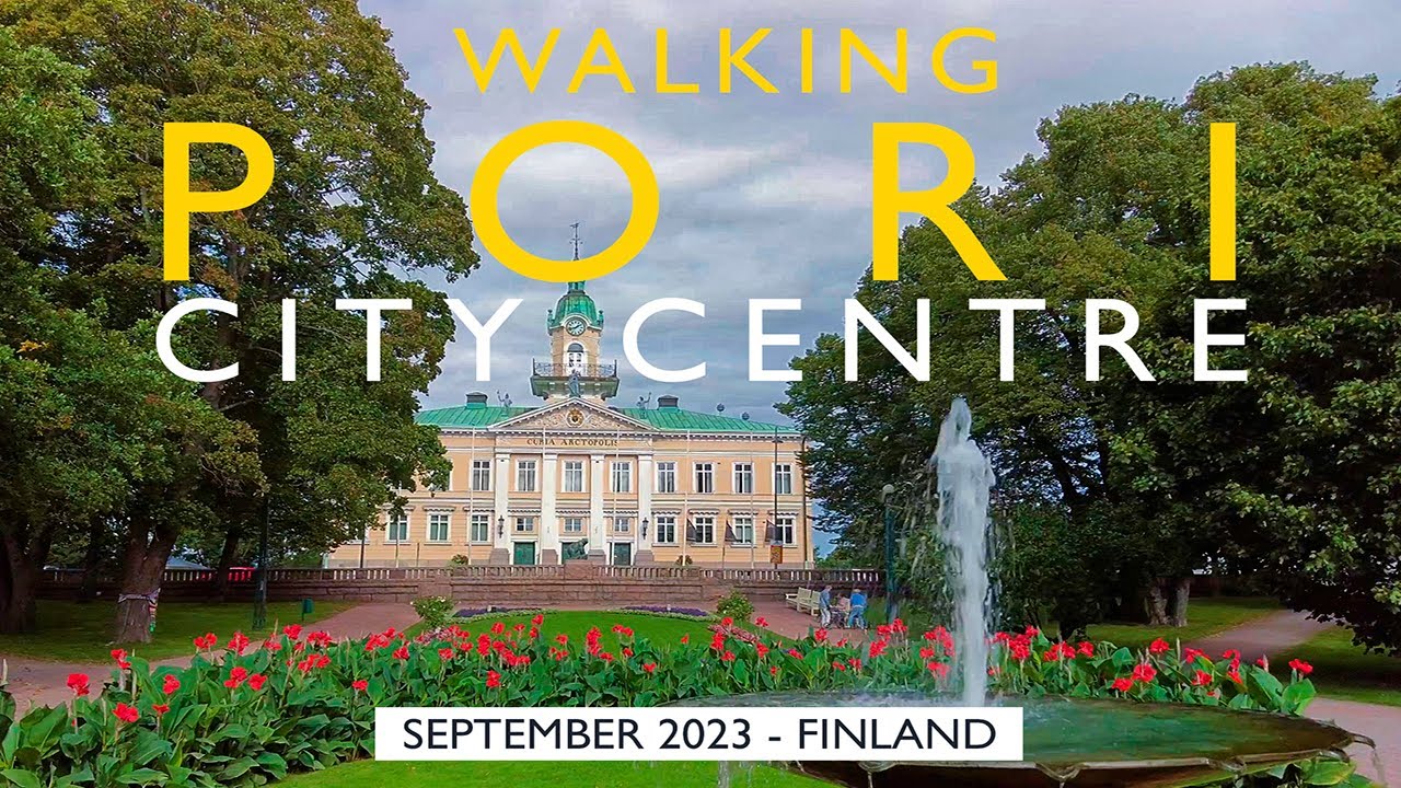 Pori City Centre Walk, September 2023, Finland [4K] 