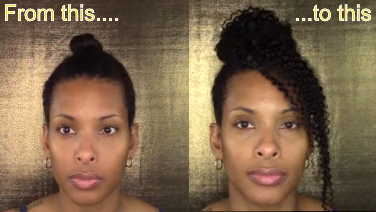 Make your natural bun look fuller w/ clip in extensions. Two styles