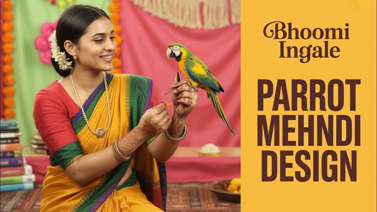 Day 9 : live sikhiye Parrot 🦜 design banana #mehndi #shorts #mehndilover #mehndivibes