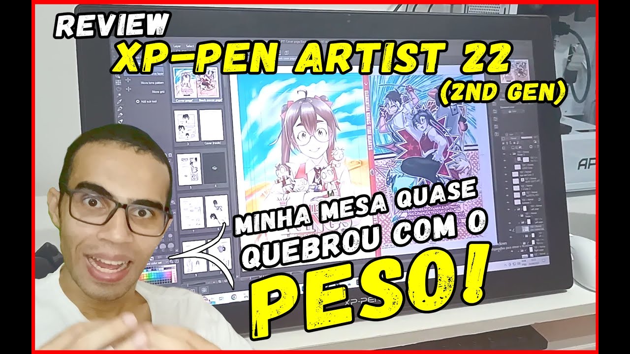 Review completa! Xp Pen Artist 22 (2º Geração) com película protetora!