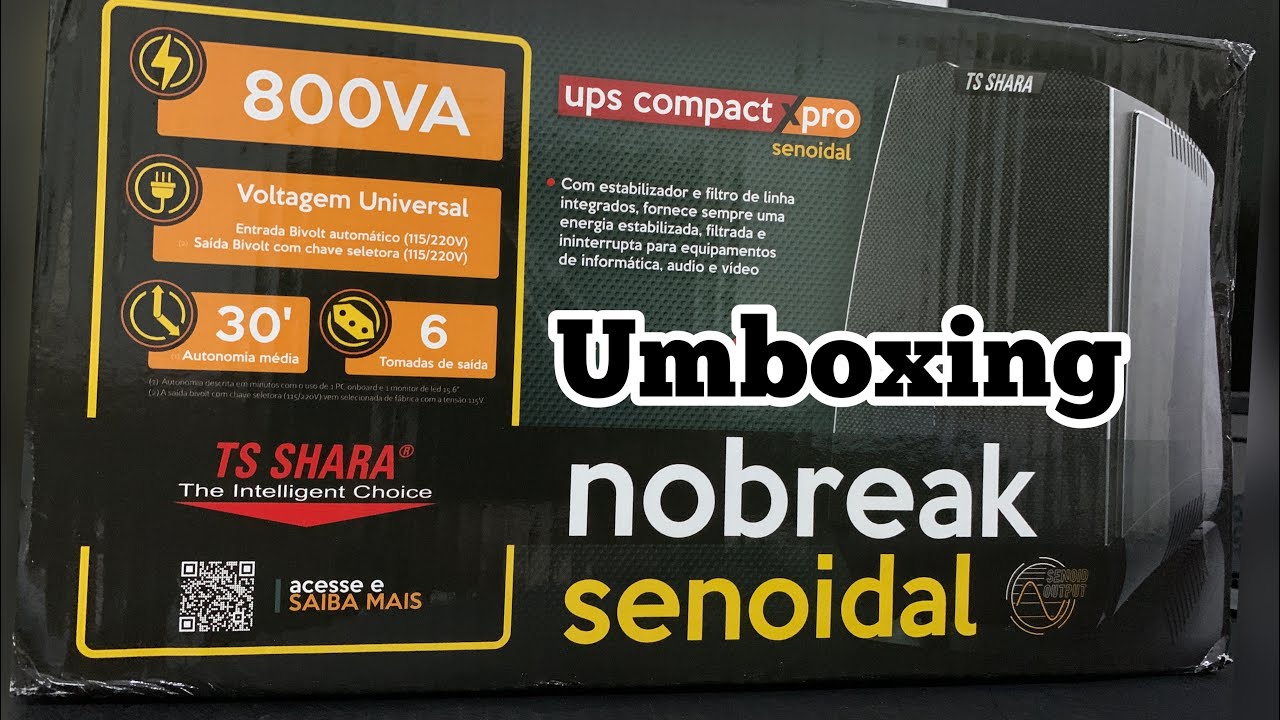 nobreak TS SHARA - senoidal 800VA, Umboxing