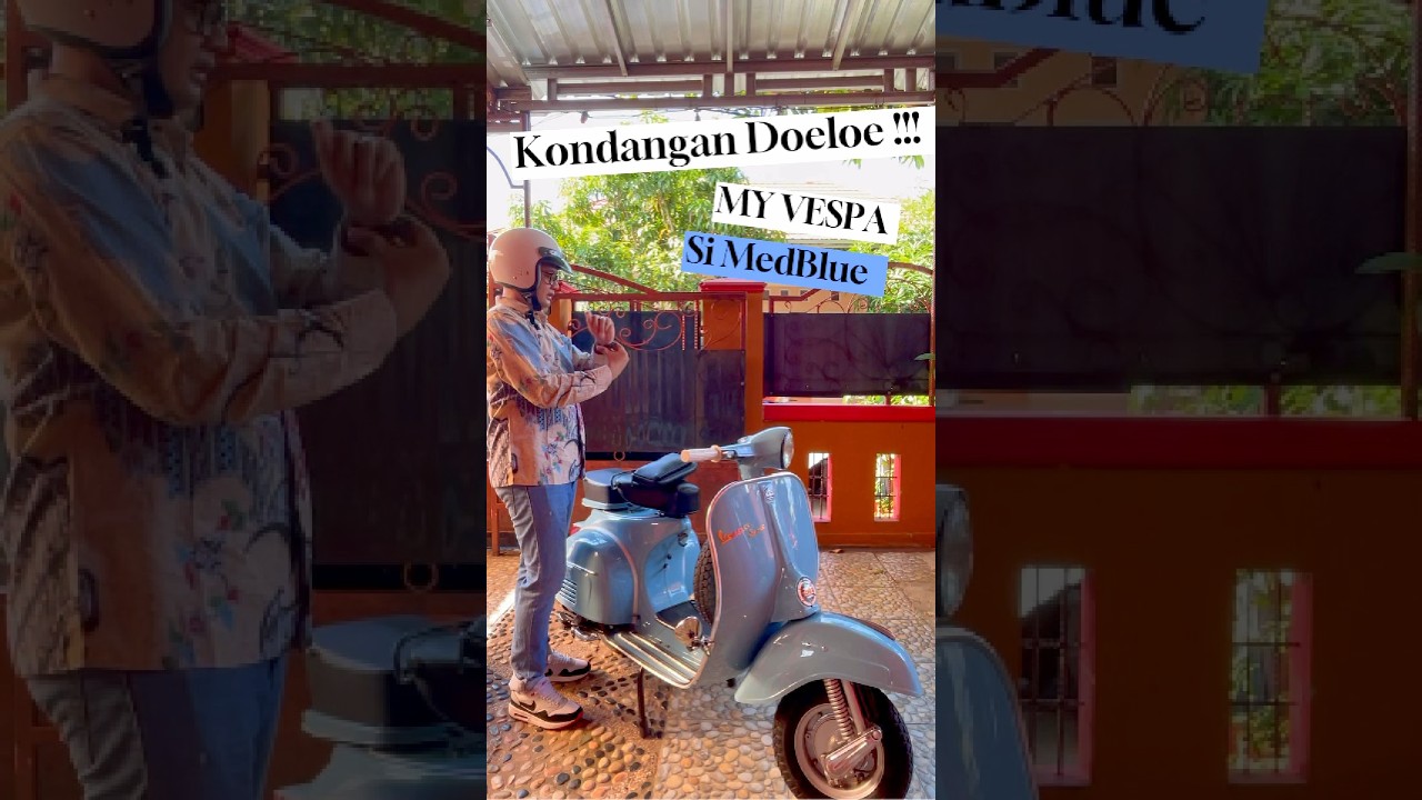 Si MedBlue #vespa #vespasuper #shorts #batik