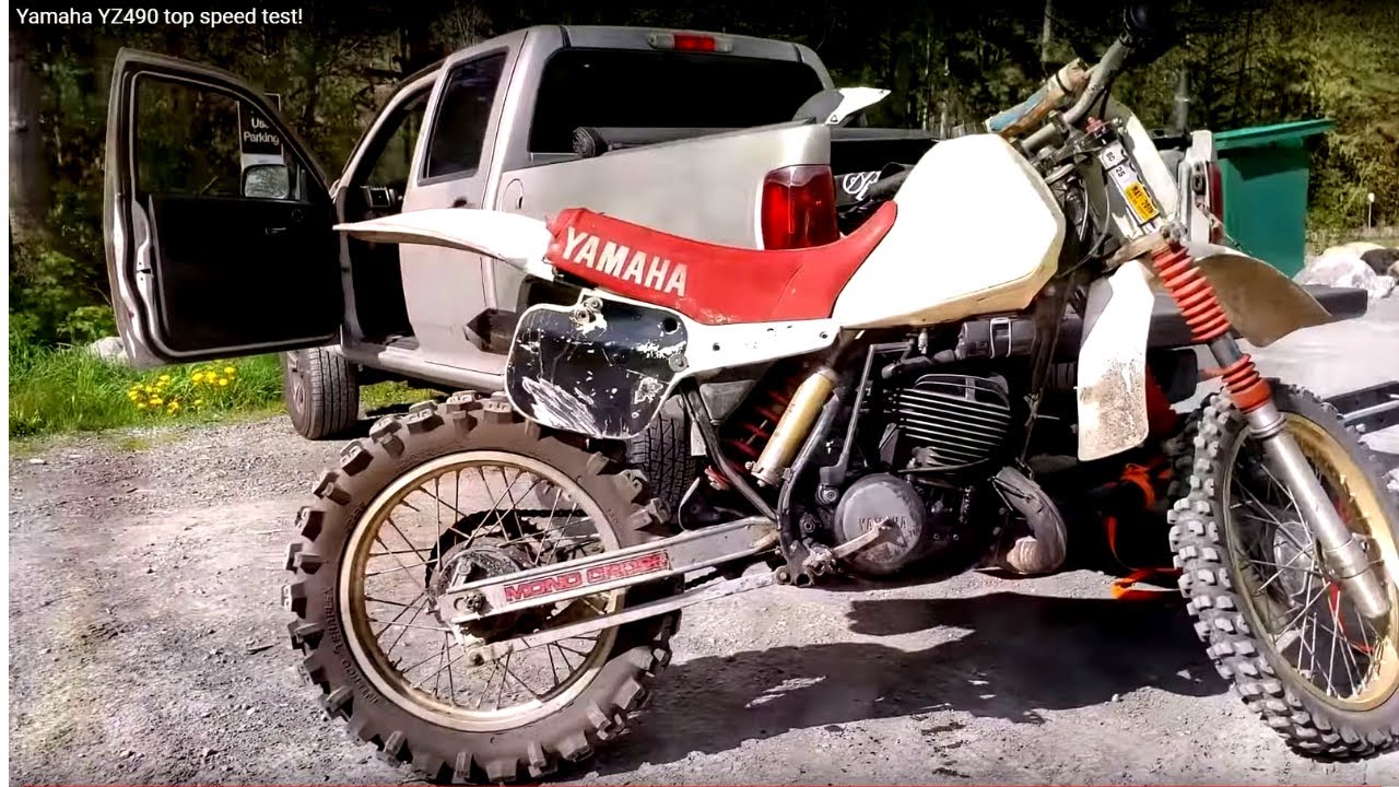 Yamaha YZ490 top speed test!
