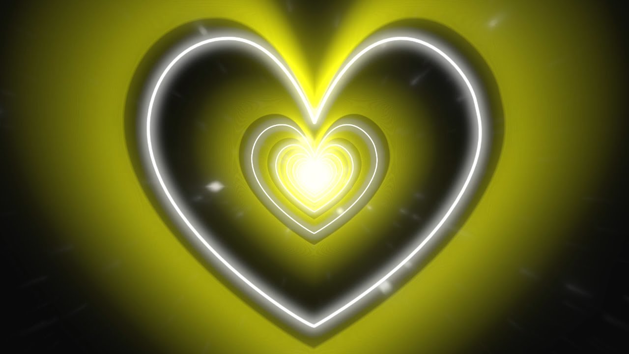 Heart Background 💛 Heart Tunnel Background | Yellow Background Video Effects HD.@backgroundlights.