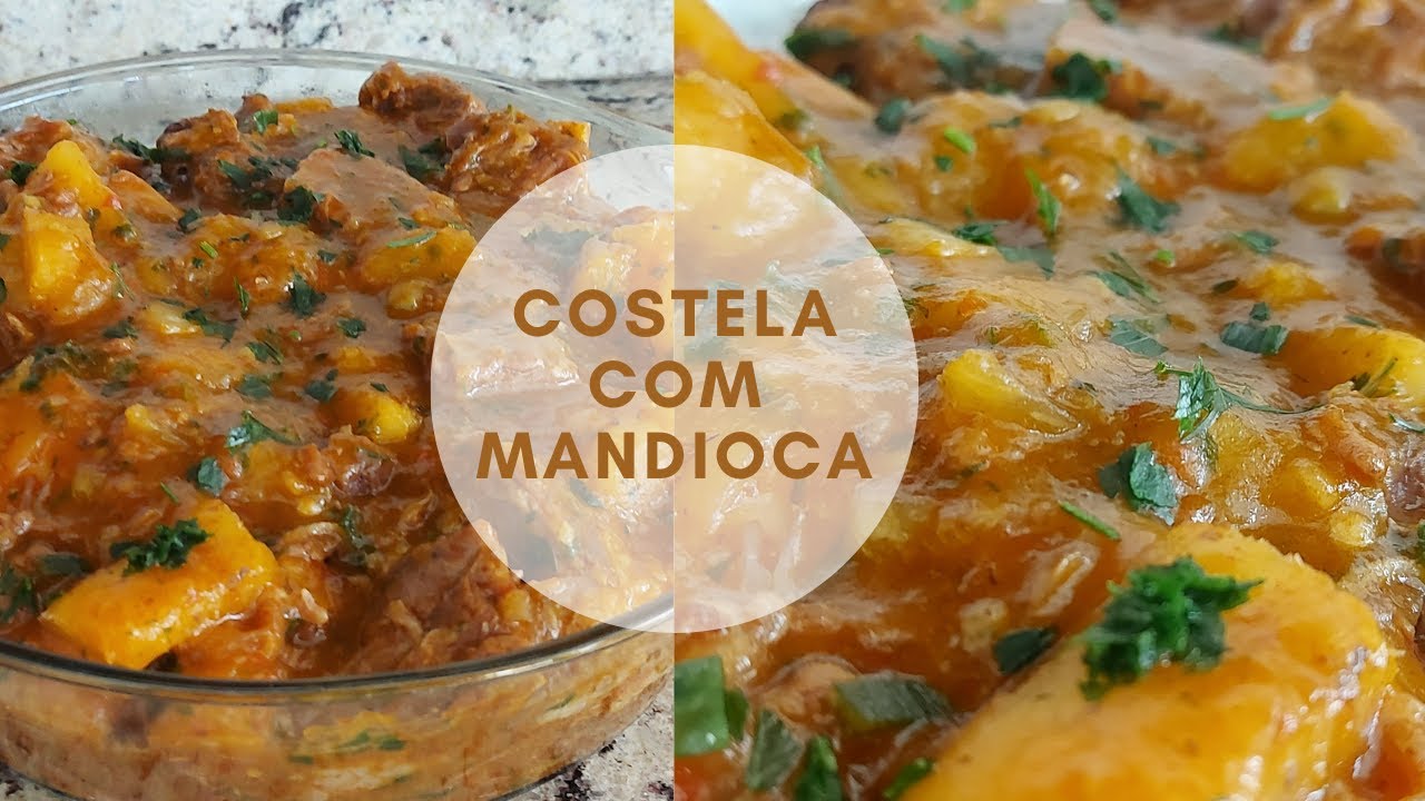 COMO FAZER COSTELA COM MANDIOCA NA PANELA DE PRESSÃO || VACA ATOLADA || FÁCIL DE FAZER!!!