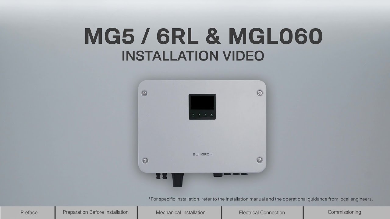 Sungrow Install-MG5/6RL & MGL060