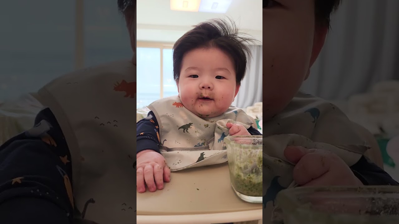 D+202 이유식28일차 콜리플라워를 먹었어요