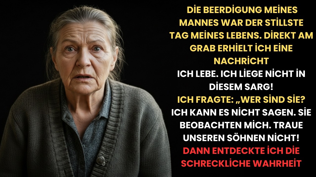 Bei der Beerdigung meines Mannes erhielt ich eine Nachricht: „Ich lebe noch, traue niemandem!
