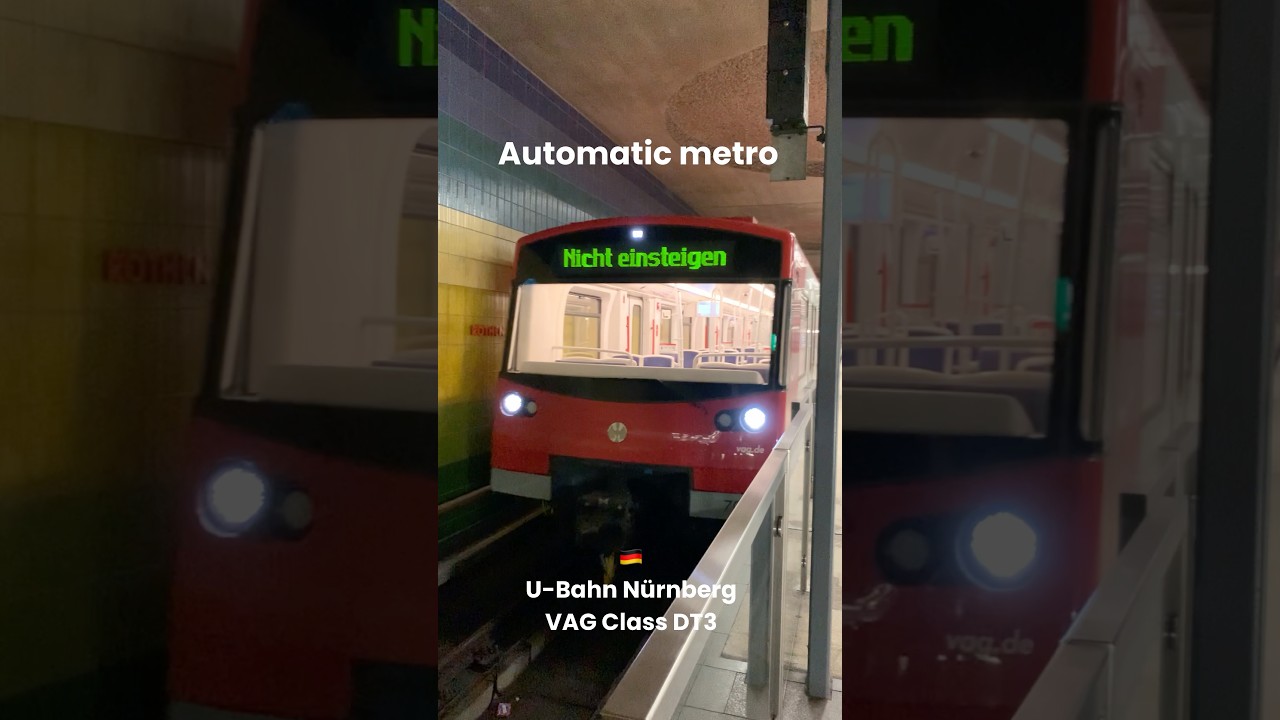 🇩🇪 Nürnberg U-bahn - Nuremberg metro typ VAG DT3 #ubahn #metro #germany #subway