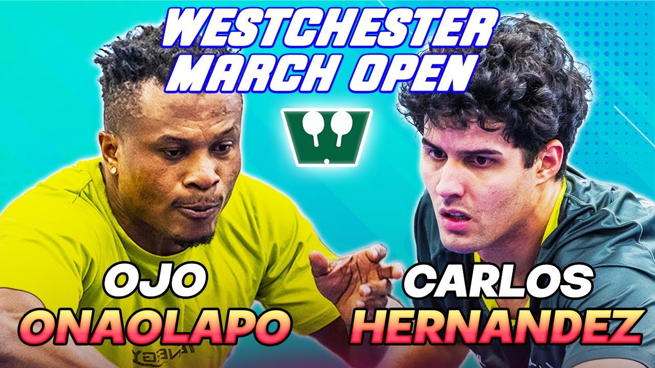 Ojo Onaolapo Vs. Carlos Hernandez Westchester Table Tennis Center March 2023 Open Final 4K HD!