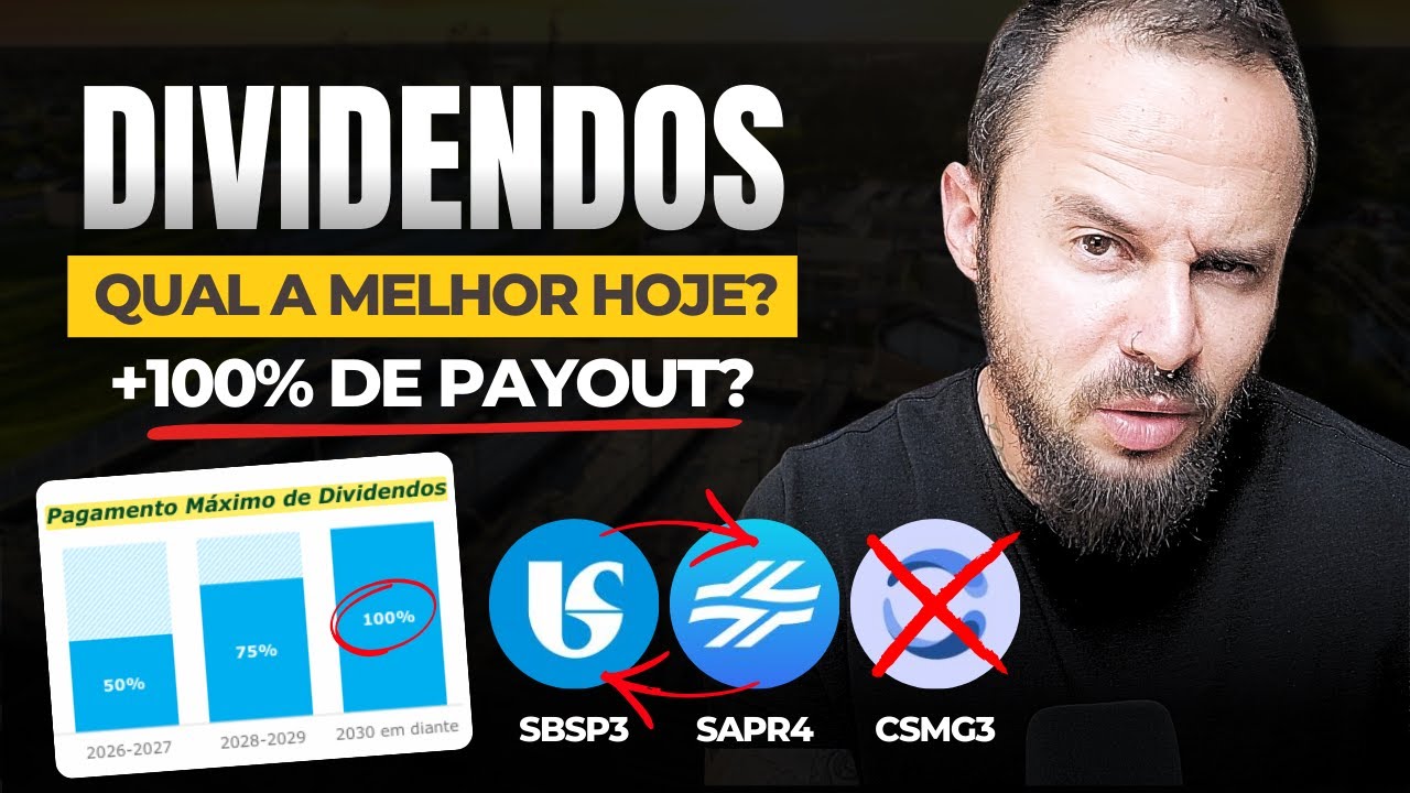 SBSP3: Cota&ccedil;&atilde;o Cai e Dividendos SOBEM? | Sanepar ainda vale a pena?