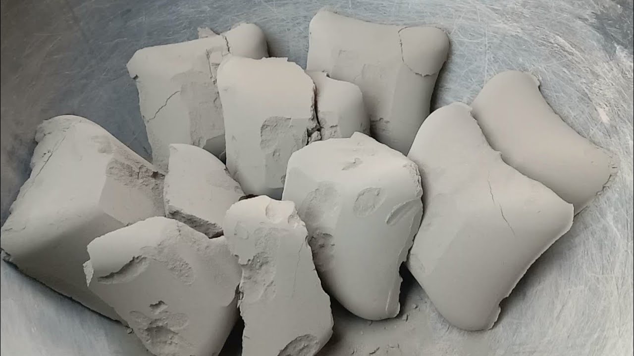 Big pure cement pillows super soft silky dusty crumbling 😍|satisfying video|Asmr puppys