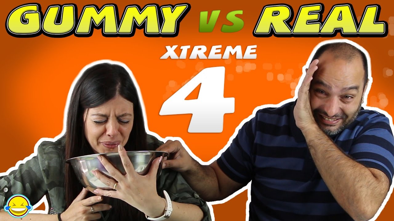 GOMINOLAS vs COMIDA REAL CHALLENGE EXTREMO 4| Real Food VS Gummy XTREME 4