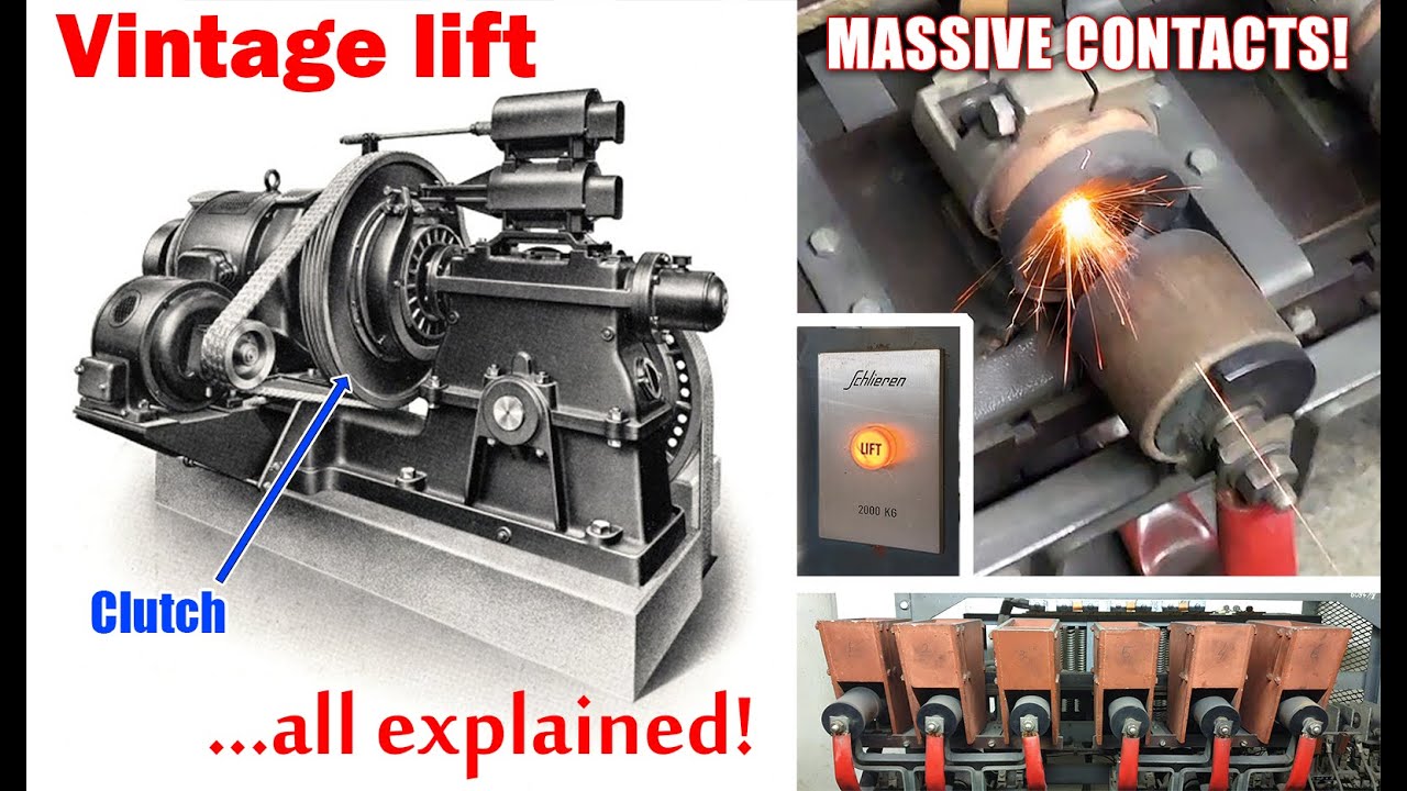 Vintage Schlieren elevator with MASSIVE CONTACTS! - all explained