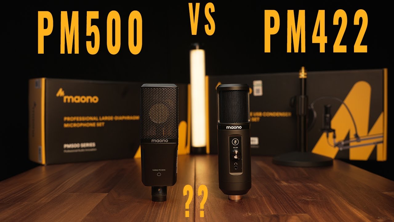 Maono PM500 vs Maono PM422, XLR VS USB Microphone, Large diaphragm vs Small Diaphragm Microphone
