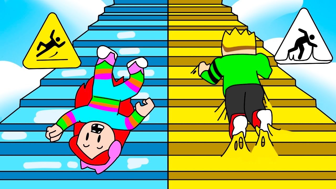 พี่เอกพี่ฝนกับเกมผ่านด่านบันไดสุดยาก - Roblox Slippery Stairs [vaha555]