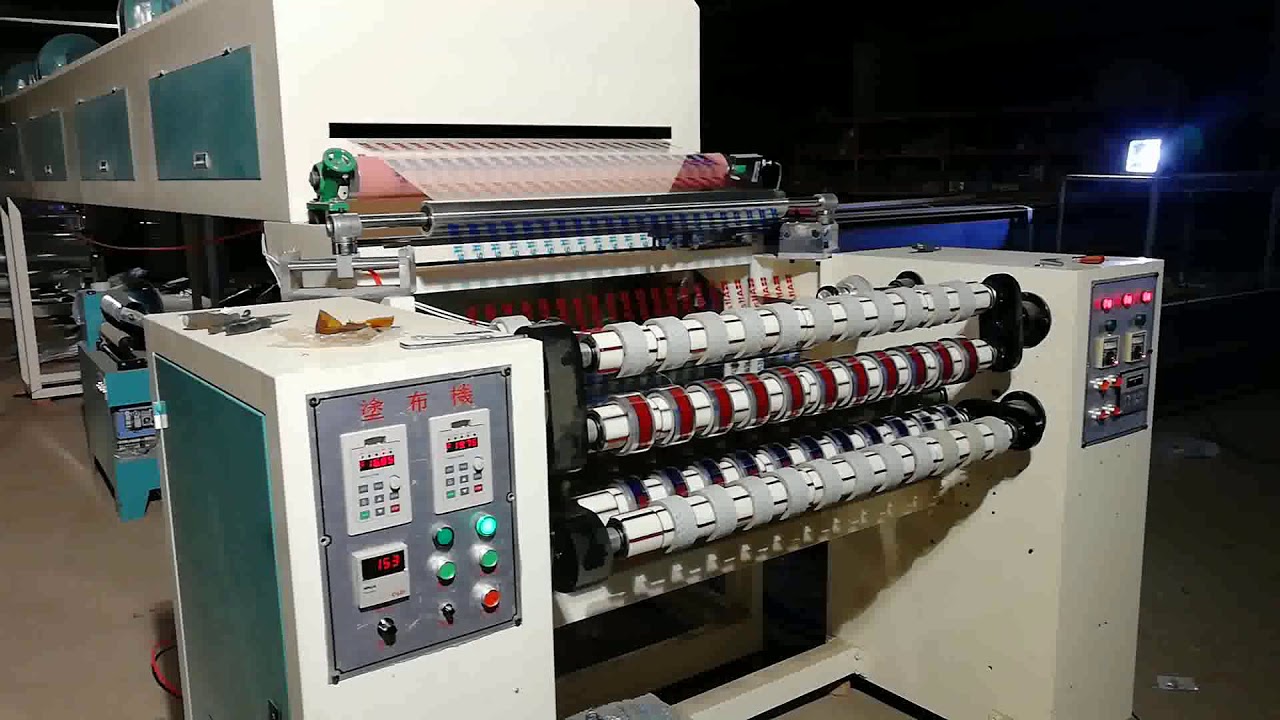 1000mm double color adhesive tape printing BOPP packing tape coating slitting machine