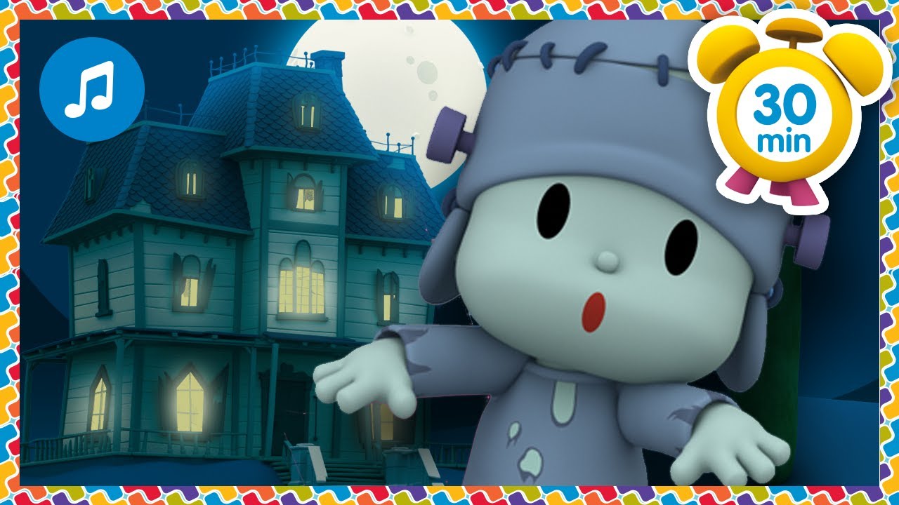 🎃 MÚSICA INFANTIL do POCOYO - Casa do terror [ 30 min ] | Karaoke e desenhos animados para Crianças