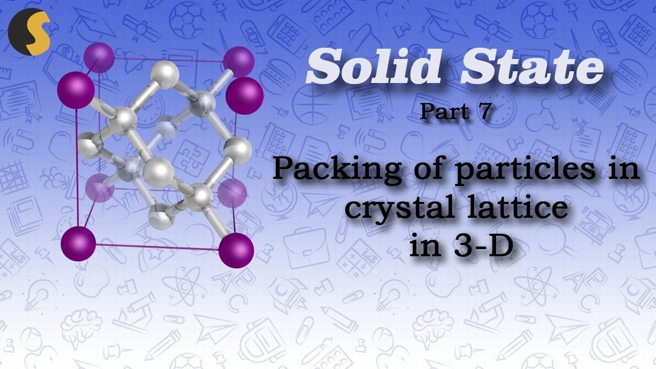 Packing of particles in crystal lattice in 3-D | Solid state | Part 7 | 12th Chemistry